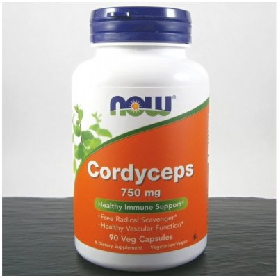 NOW Foods NOW Cordyceps (Húsenica čínska), 750 mg x 90 rastlinných kapsúl Množstevná zľava: 1 ks