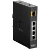 D-Link DIS 100G-5PSW - Přepínač - neřízený - 4 x 10/100/1000 (PoE+) + 1 x gigabitů SFP - lze montovat na konzolu DIN, pro připevnění na zeď - PoE+ (120 W) - DC napájení