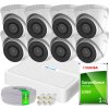 Hilook by Hikvision Sada na IP monitorovanie FullHD 2MP, 8 kamier IPCAM-T2 IR30m, Záznamový zariadenie 8xPoE - HiLook od Hikvision