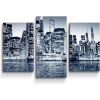 Sablio Obraz - 3-dílný Nočný New York - 75x50 cm