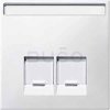 Schneider Electric Merten M-Elegance - Krytka dátovej zásuvky 2x RJ45 Polar White