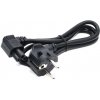C-TECH Kabel síťový 1,8m VDE 220/230V napájecí notebook 3 pin Schuko, lomený
