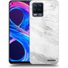 Picasee silikónový čierny obal pre Realme 8 Pro - White marble