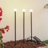 Lindby LED solarna lampa Freydis, sada 3 ks, čierne, 2 000 K - 10019924