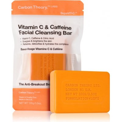 Carbon Theory Facial Cleansing Bar Vitamin C & Caffeine čistiace mydlo na tvár s vitamínom C Orange 100 g