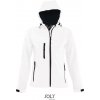 SOL´S REPLAY / Dámska 3-vrstvová softshellová bunda s kapucňou - white S