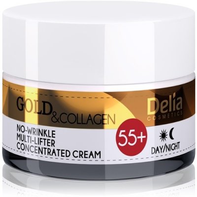 Delia Cosmetics Gold & Collagen 55+ protivráskový krém s liftingovým efektom 50 ml