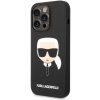Puzdro Karl Lagerfeld MagSafe Liquid Silicone Karl Head iPhone 14 Pro Max - čierne
