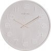 NeXtime NE-3095WI nástenné hodiny priem. 53 x 3 cm, Drevo, Biela, 'Drevo Drevo veľké'
