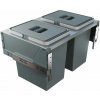 Vstavaný odpadkový kôš Elletipi BLOCK U-SINK 2.0, 18+18 L, 60 cm, PBR A3560A (PBR A3560A)