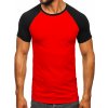 Červeno-čierne pánske tričko Bolf 8T82