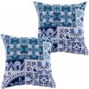 Súprava 2 ks obliečok na vankúšiky MIA modrá 40 x 40 cm