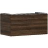 Hansgrohe Xelu Q - Umývadlová skrinka, 50x98x55 cm, 1 zásuvka, tmavý orech/matná biela 54061700