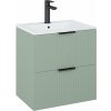Roca Reef skrinka 60x45.2x63.5 cm závesná kúpeľňová skrinka pod umývadlo zelená A857954147