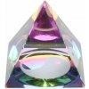 Nefertitis Pyramída pre Feng Shui malá z dúhového krištáľu NF5032 - cca 3,7 x 3,7 cm