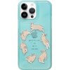 AppleKing lesklý transparentný kryt s motívom králičkov pre iPhone 14 Pro - modrý - možnosť vrátiť tovar ZADARMO do 30tich dní