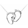 Preciosa Nežný strieborný náhrdelník new love s kubickou zirkóniou Preciosa 5191 00