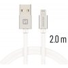 Swissten 71523303 Datový, Textile Usb / Lightning, 2m, stříbrný