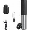 Verk 07102 Sada na víno 4v1 AKU, USB čiernostrieborná