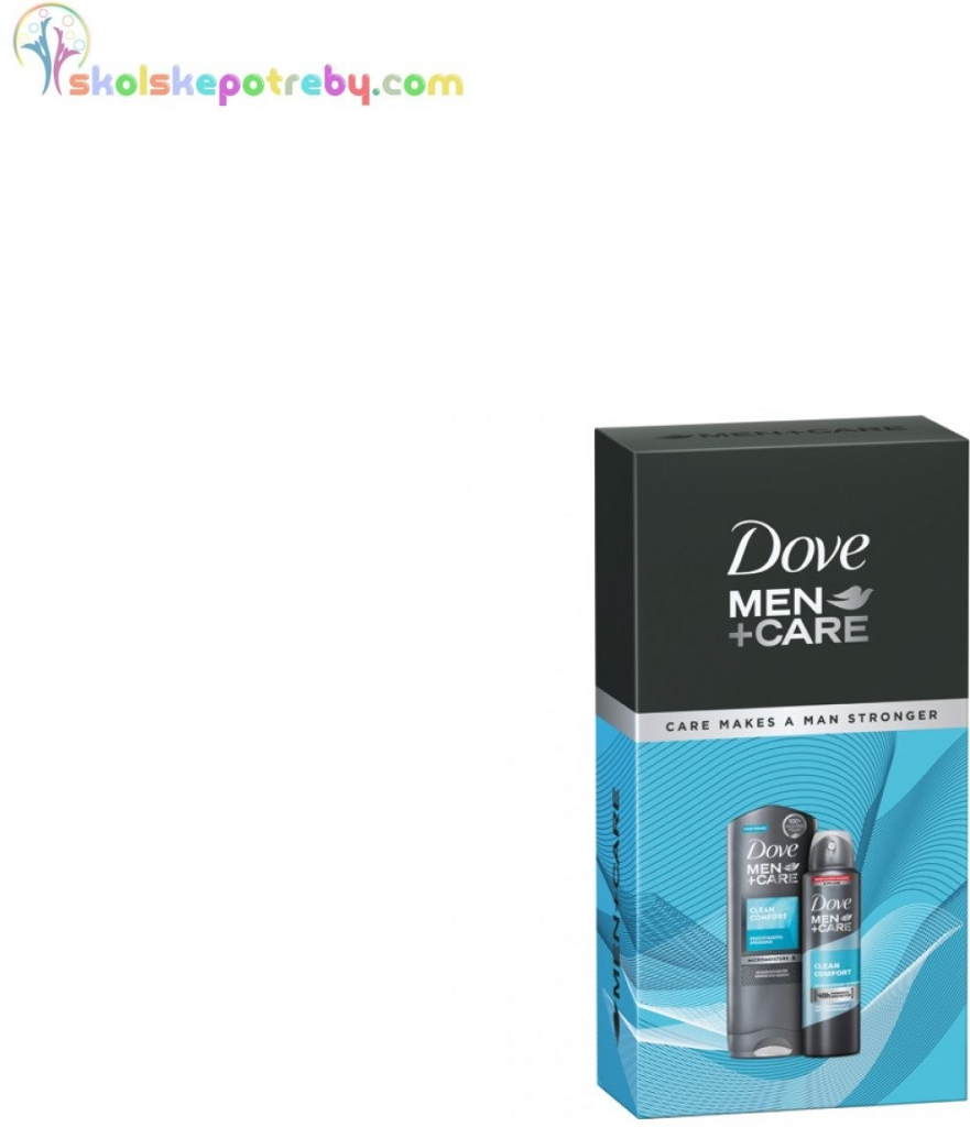 Dove Men+ Care Clean Comfort sprchový gél 250 ml + deospray 150 ml darčeková sada