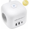 *Qoltec 52547 Napájecí kostka 6v1 | 3× AC zásuvky + 2× USB + 1× USB-C PD 20W | Bílá | Kabel 2m (Praktická napájecí kostka Qoltec 6v1 v elegantním bílém provedení je ideální volbou pro moderní domácnos