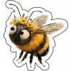 Koženková pískacia nášivka Včielka Velkost: PÍSKLE! XL