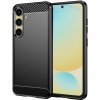 Techsuit Carbon Silicone kryt na Samsung Galaxy S24 FE – čierny