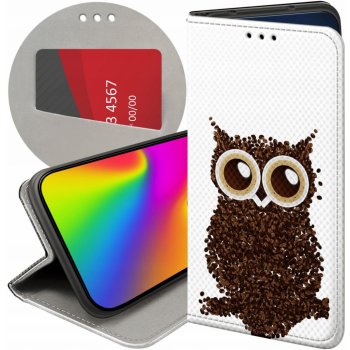 Hello Case Flipové Apple IPHONE 6 / 6S s potlačou Kabura hnedé jedlo káva