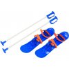Detské lyže s viazaním a palicami Baby Mix BIG FOOT 42 cm modré