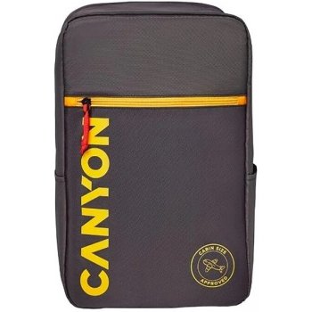 Canyon batoh na notebook palubovka do veľkosti 15,6" mechanizmus proti zlodejom 20l šedo-žltý CNS-CSZ02GY01