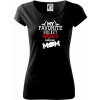 My favorite hockey player calls me DAD / MOM - Dámske tričko Pure - 2XL ( Čierna )