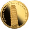 Šikmá veža v Pise - minca z pravého zlata, Proof