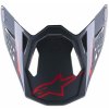 ALPINESTARS šilt pre prilby SUPERTECH S-M8 RADIUM 2, ALPINESTARS (černá/červená lesklá)