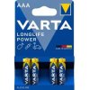 Batéria alkalická Varta Longlife Power AAA, LR03, blister 4ks (4903121414)