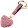 B-TOP Trblietavý prívesok na kľúče Srdce Druh barvy: Růžová