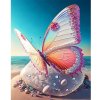 Diamantový obraz Motýľ na pláži