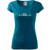 Mýval EKG - Dámske tričko Pure - XS ( Petrolejová )