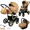 Detský kočík 3v1 BabyLux GoldLux – športový kočík, vanička, autosedačka