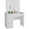 TP Living Marina Mijas toaletní stolek s LED osvětlením bílý levý