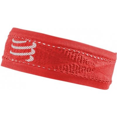 Compressport čelenka THIN Headband červená