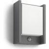 LED nástenné svietidlo ARBOUR IR myGarden 6W 2700K IP44 so senzorom pohybu Obdĺžnikový antracit PHILIPS