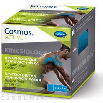 Cosmos Active kineziologická tejpovacia páska modrá 1 ks 5cm x 5m