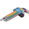 BGS 74461 | Sada zahnutých kľúčov | viacfarebné | T-profil (pre Torx) s otvorom T10 - T50 | 9-dielna