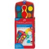 Farby vodové Faber-Castell Connector, stavebnicové 24 farieb - červené