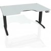 Pracovný stôl Motion Ergo, PO, 3S, 120x61-128x90 cm, sivá/čierna - 1 kus - 1 KS - pamäťové - 60 mesiacov - elektrický polohovateľný - stôl - 90 cm - Hobis - 120 cm - Motion Ergo - 60,5 - 129,5 cm - si