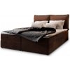 Manželská boxspring posteľ s úložným priestorom Lente 140x200 - čokoládová