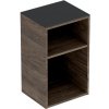 GEBERIT SMYLE SQUARE 36 x 29,9 x 60cm bočná skrinka otvorená s poličkou, orech hickory, 500.358.JR.1