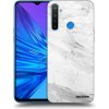 Picasee silikónový čierny obal pre Realme 5 - White marble