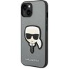 Karl Lagerfeld Plastové Apple iPhone 14 Pro Max Saffiano With Karl Head Patch strieborné
