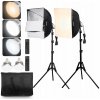 VEVOR Softbox 40x40CM 2Szt 45W Nowa Trójkolorowa Energooszczędna Lampa LED